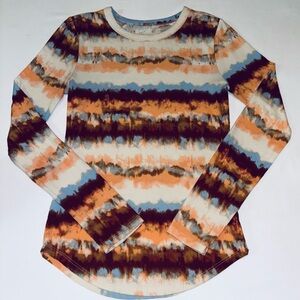 No Boundaries Multicolor Tie-Dye Long Sleeve Top
